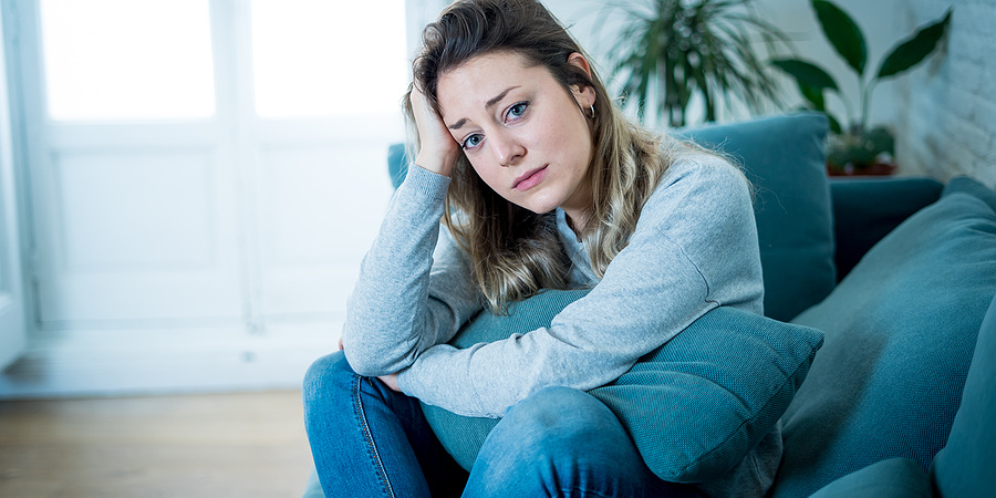 Young Sad Woman Suffering From Depression