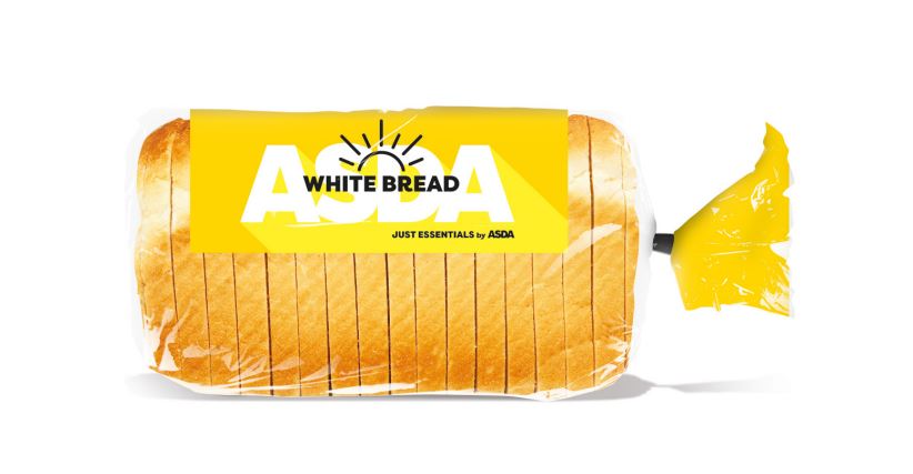 Loaf of Asda Just Essentials bread